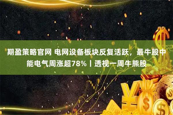 期盈策略官网 电网设备板块反复活跃，最牛股中能电气周涨超78%丨透视一周牛熊股