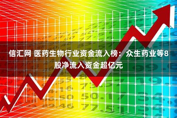信汇网 医药生物行业资金流入榜：众生药业等8股净流入资金超亿元